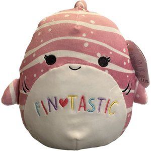 Squishmallow 8" Aidy Shark Soft Pink Ombre Fintastic Valentine Plush NEW